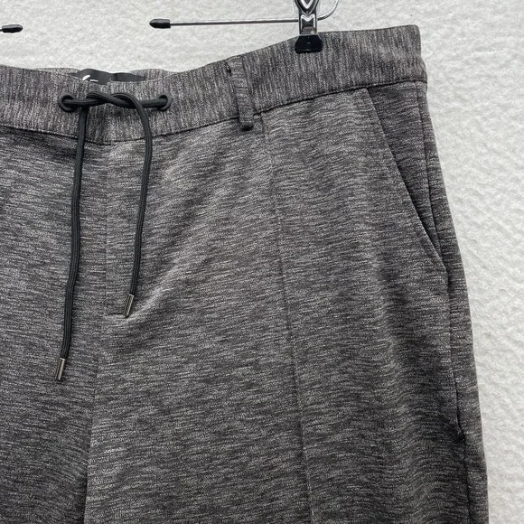 Mauvais Pants Mens 40x30 Heather Gray Drawstring Trousers Resort Woven Tapered - Picture 4 of 10